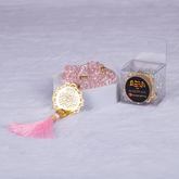 Pink Crystal Tasbeeh with Bismillah (100 Beads)